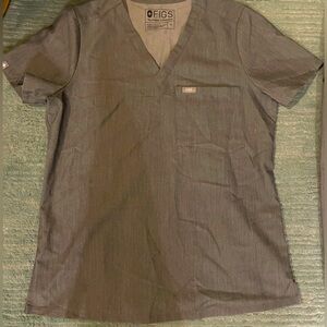 Figs Catarina Scrub Top Size Small. Graphite.